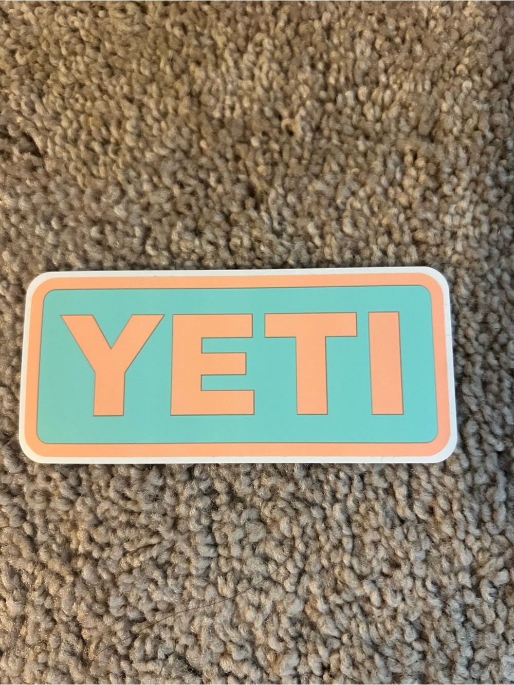 Yeti Color Block Decal Set in Mint, Orange, Lime, Peach Set of 4 - Picture 6 of 6